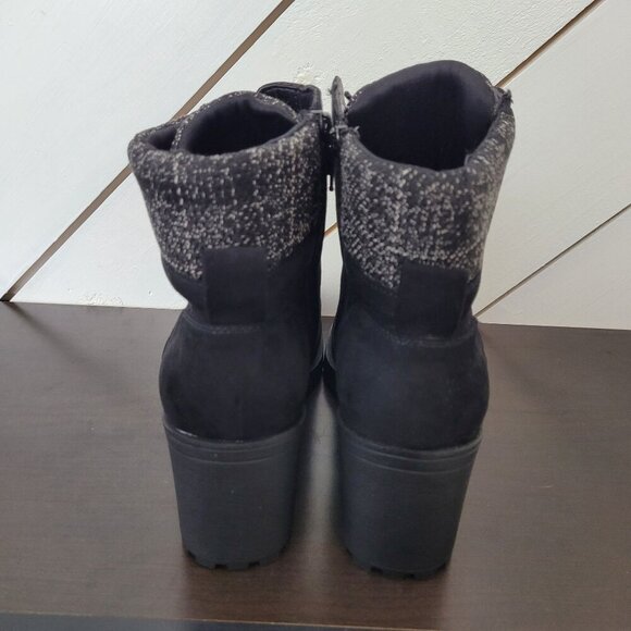 NEW SUN STONE ROMINA LACE-UP HIKER BOOTIES BLACK SIZE 11M - Picture 4 of 11